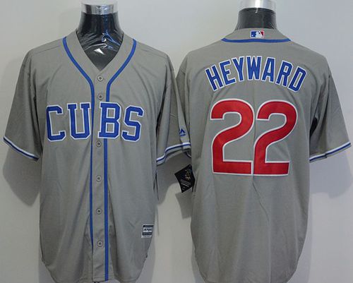 Cubs #22 Jason Heyward Grey New Cool Base Alternate Road Stitched MLB Jersey - Click Image to Close